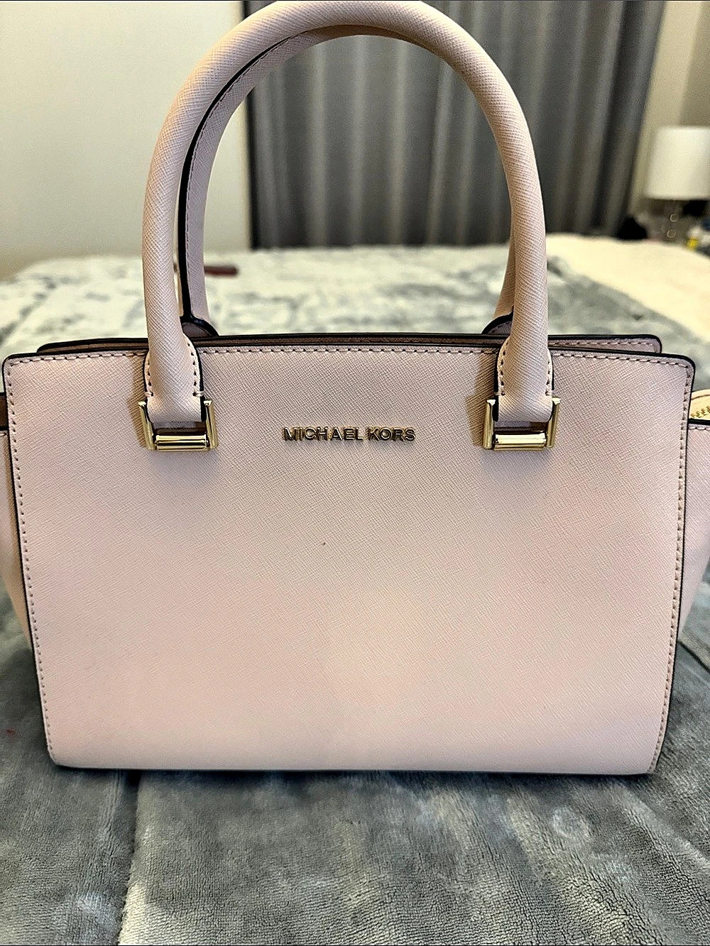 Michael Kors Selma Saffiano Leather Medium Satchel Pink